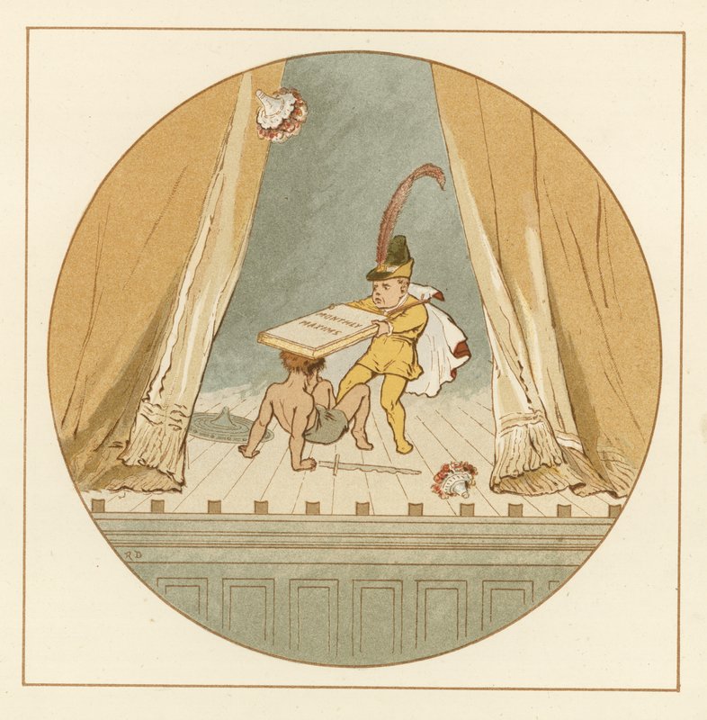 To små barn slåss på scenen av Robert Dudley