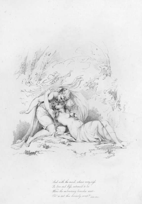 Anacreon, Ode XLI (gravering) av Robert Kerr (after) Porter