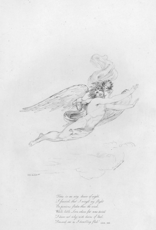Anacreon, Ode XXX (gravering) av Robert Kerr (after) Porter