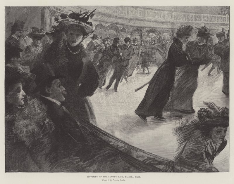 Gjenåpning av skøytebanen, Niagara Hall av Robert Ponsonby Staples