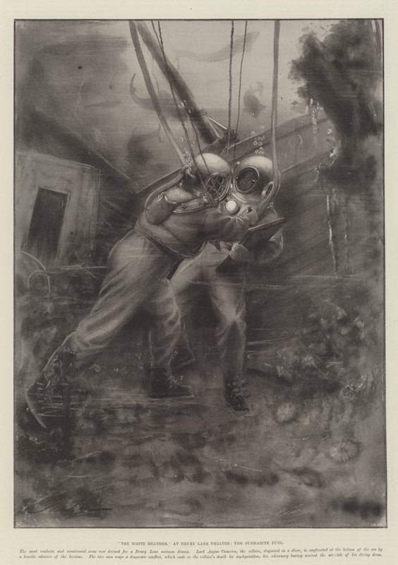 The White Heather, på Drury Lane Theatre, ubåtduellen av Robert Sauber