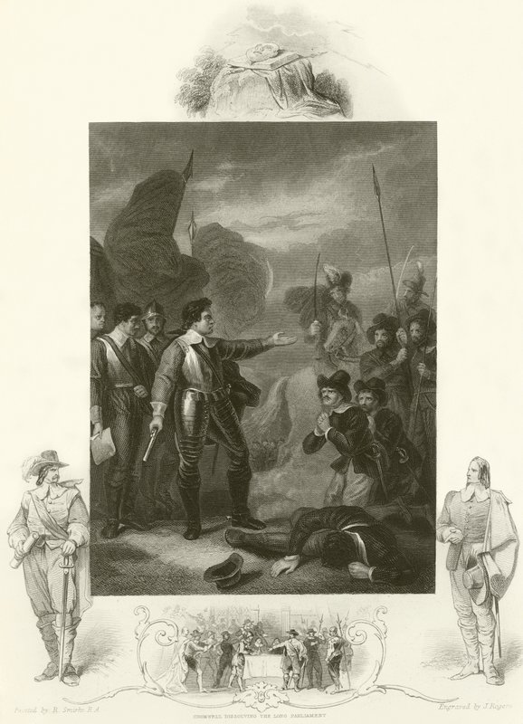 Cromwell undertrykker mytteriet i hæren av Robert Smirke