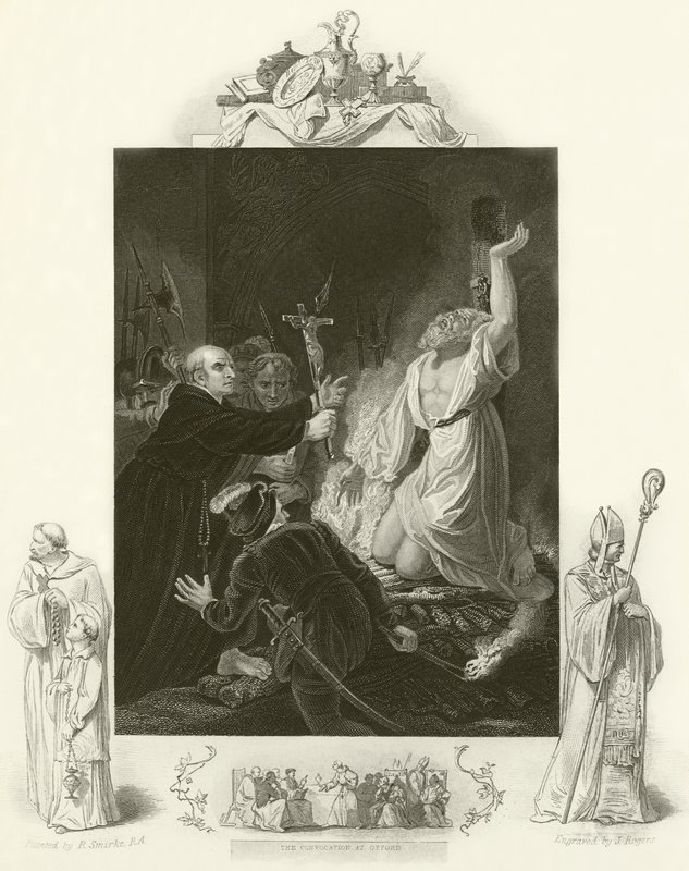 Erkebiskop Cranmers martyrium av Robert Smirke
