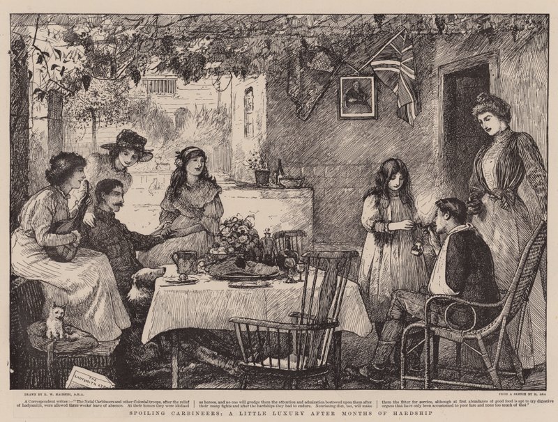 Spoiling Carbineers, a Little Luxury after Months of Hardship av Robert Walker Macbeth