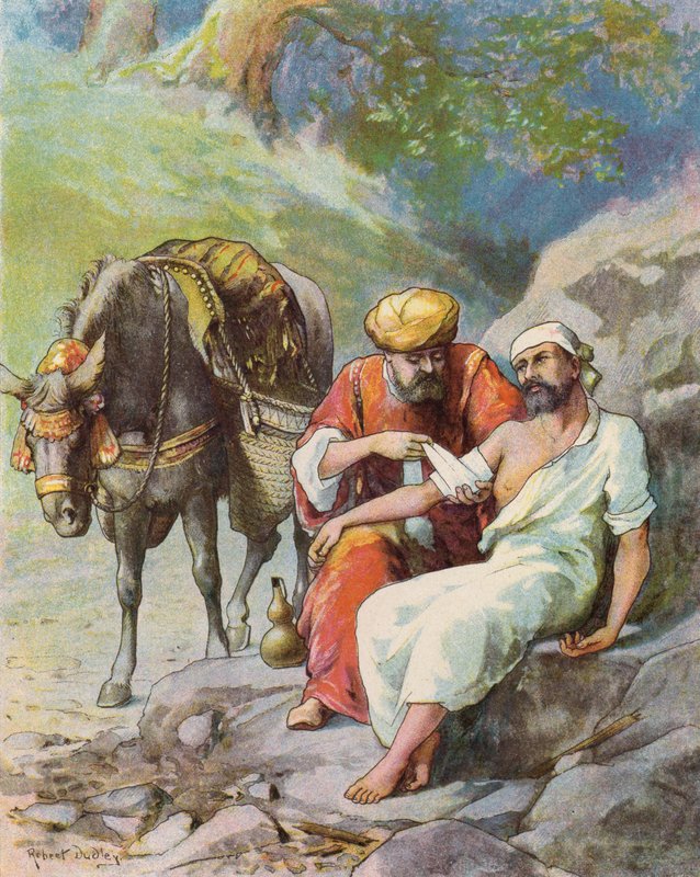 Den barmhjertige samaritan av Robert after Dudley