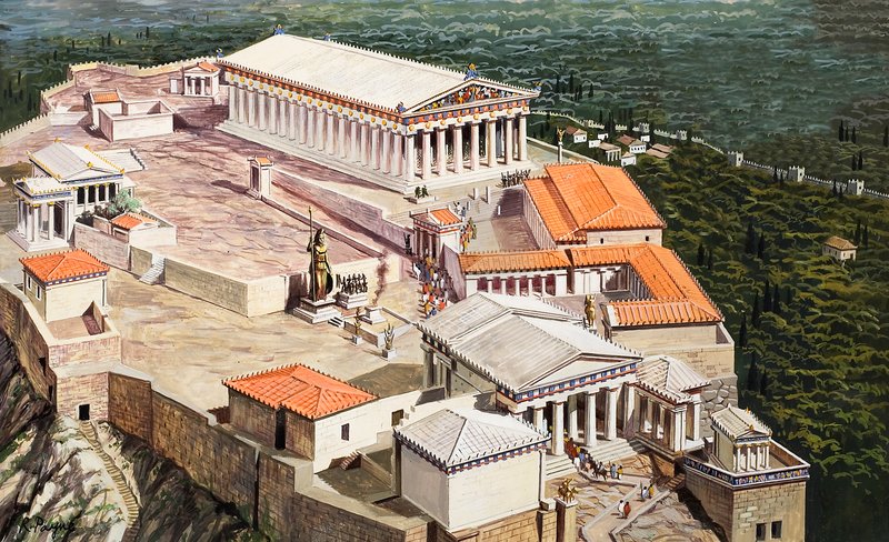 Akropolis og Parthenon av Roger Payne