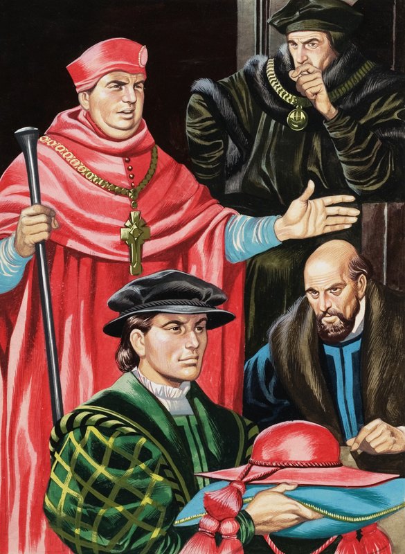 Kardinal Wolsey og Sir Thomas More av Ron Embleton