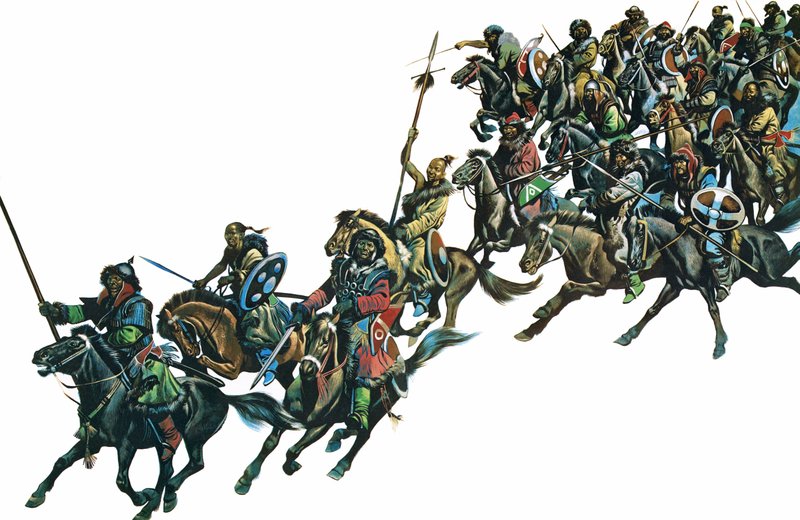 Mongolske krigere av Ron Embleton