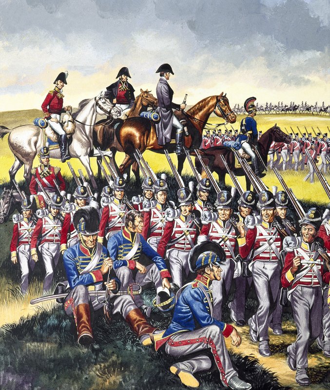 Hertugen av Wellington (1769–1852) ved Waterloo (gouache på papir) av Ron Embleton