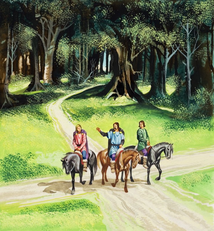 De magiske eplene (gouache på papir) av Ron Embleton
