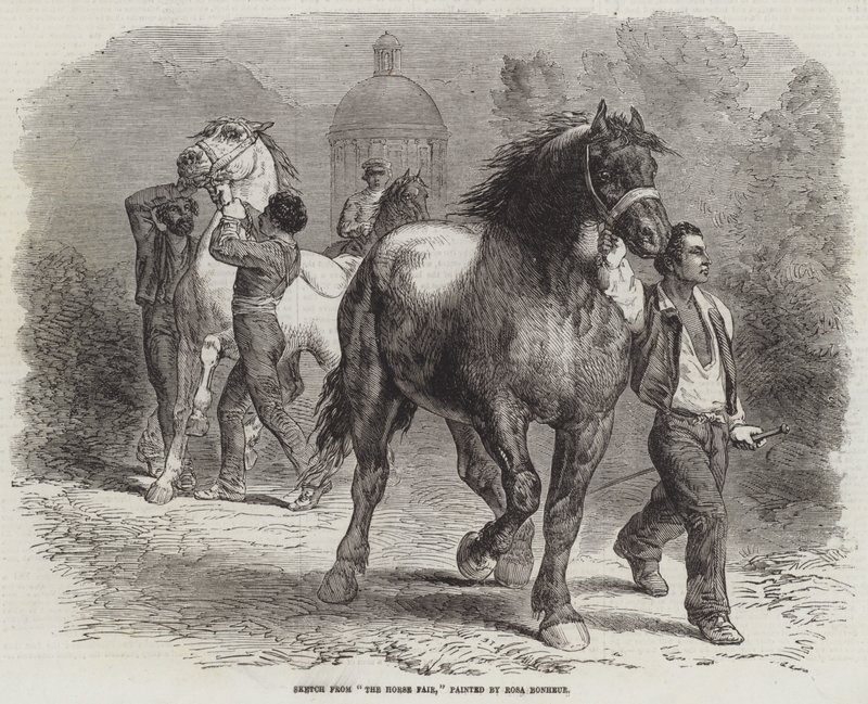 Skisse fra The Horse Fair av Rosa Bonheur