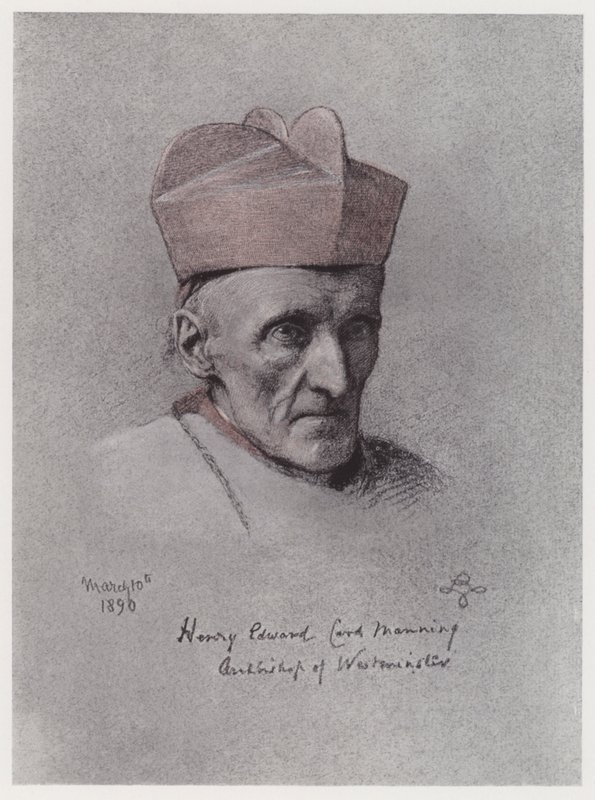 Kardinal Manning (litho) av Rudolf Lehmann