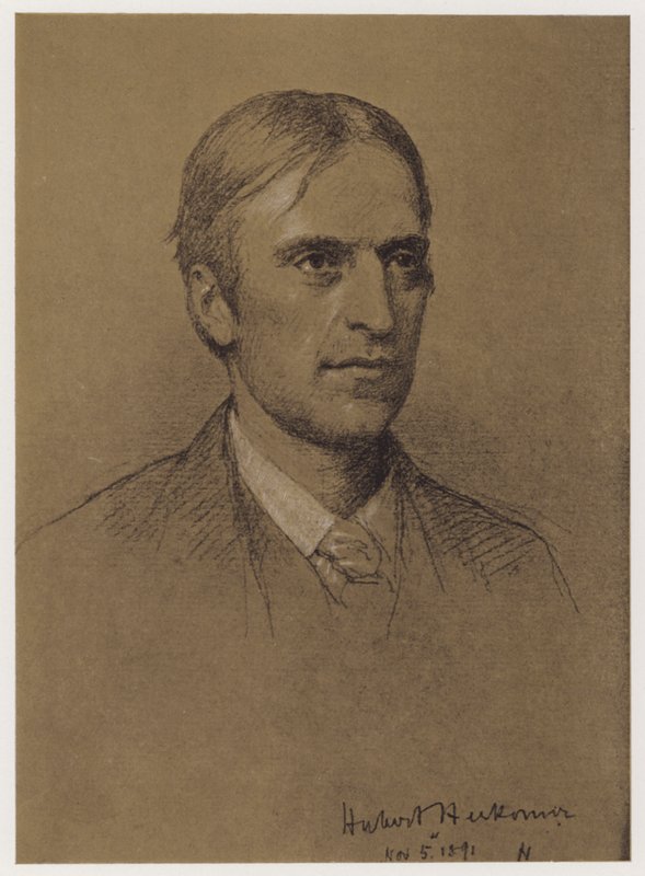 Professor Hubert Herkomer (litho) av Rudolf Lehmann
