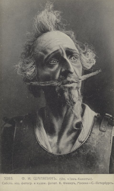 Feodor Chaliapin, russisk operasanger, i rollen som Don Quijote av Russian Photographer