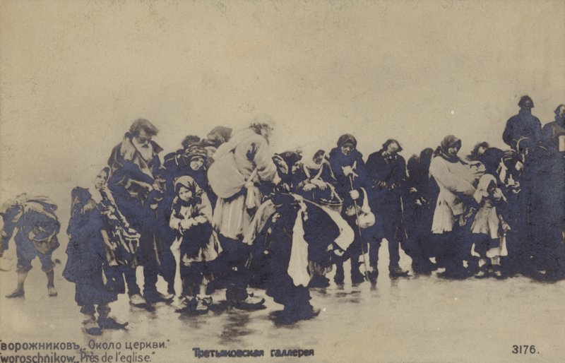 Nær kirken, 1889 av Russian School