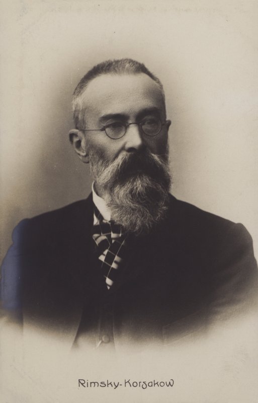 Nikolai Rimsky-Korsakov , russisk komponist. av Russian Photographer
