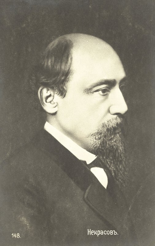 Nikolay Nekrasov , russisk poet (s/hvitt bilde) av Russian Photographer