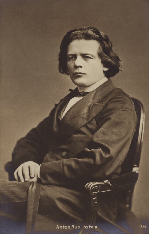 Portrett av Anton Rubinstein av Russian Photographer