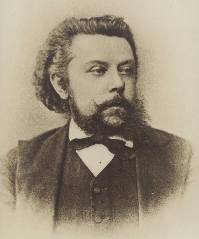 Portrett av Modest Mussorgsky av Russian Photographer