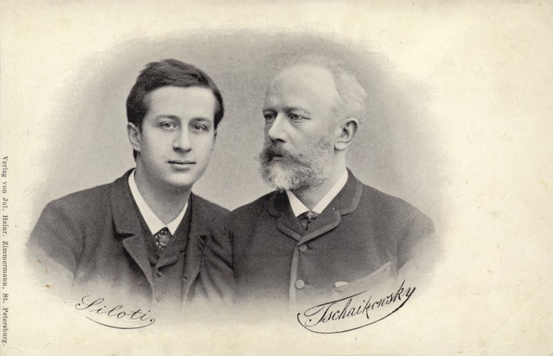 Portrett av Siloti og Tsjaikovskij av Russian Photographer