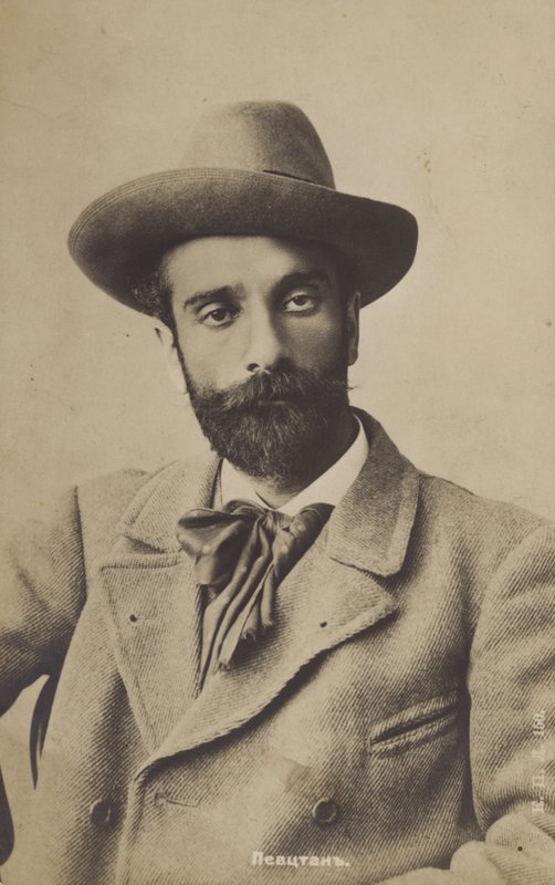 Russisk maler Isaac Levitan , jødisk litauisk-russisk maler, sent på 1800-tallet av Russian Photographer