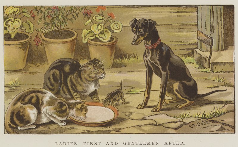 Ladies First og Gentlemen After (chromolitho) av S.T. Dadd