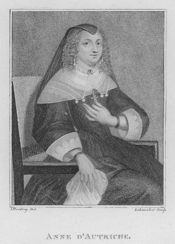 Anne av Østerrike (gravering) av S. (after) Harding