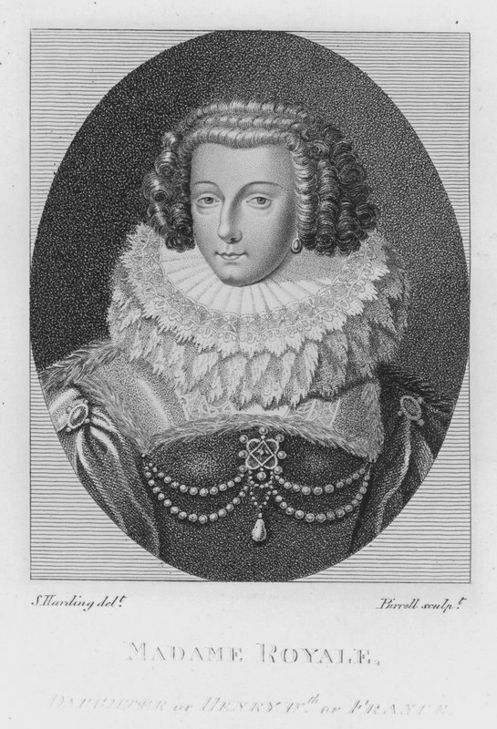 Madame Royale, datter av Henry IV av Frankrike (gravering) av S. (after) Harding
