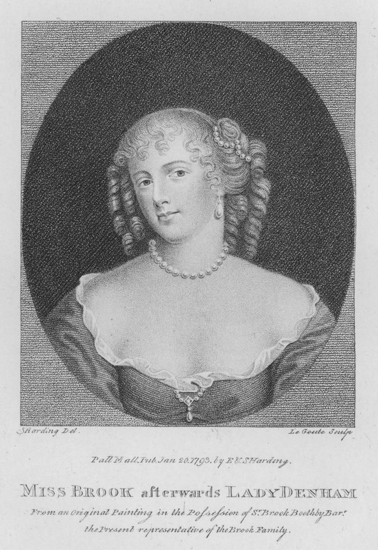 Frøken Brook etterpå Lady Denham (gravering) av S. (after) Harding