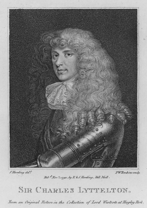 Sir Charles Lyttelton (gravering) av S. (after) Harding