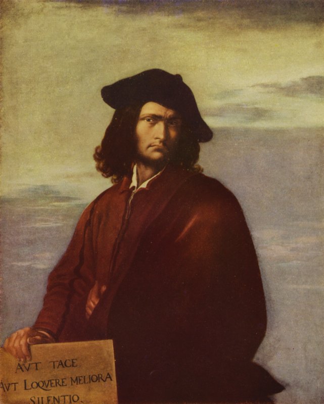 Filosofi, selvportrett av den italienske kunstneren Salvator Rosa (oljemaleri) av Salvator (after) Rosa
