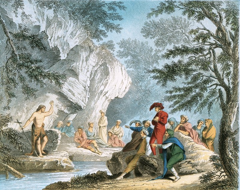 Døperen Johannes forkynner i ørkenen av Salvator Rosa