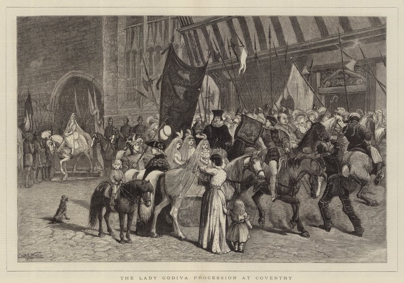 Lady Godiva-prosesjonen i Coventry av Samuel Edmund Waller