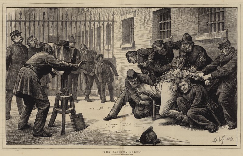 Den bashful modellen av Samuel Luke Fildes