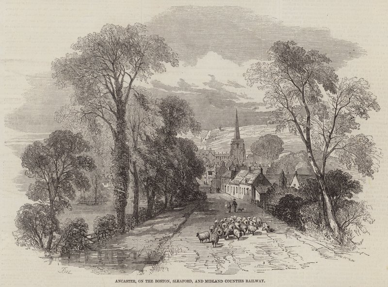 Ancaster, på Boston, Sleaford og Midland Counties Railway av Samuel Read