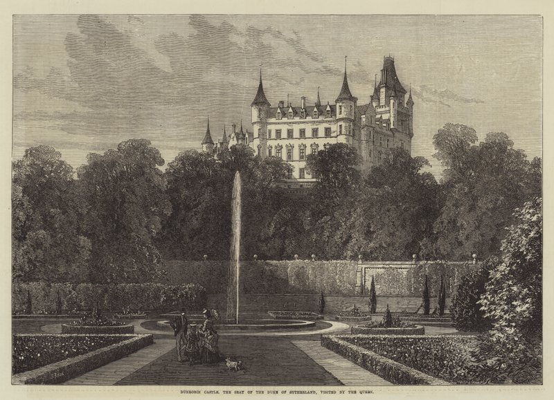 Dunrobin Castle, setet til hertugen av Sutherland, besøkt av dronningen av Samuel Read