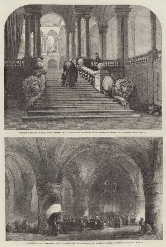Utstilling av Society of Painters in Water Colors av Samuel Read