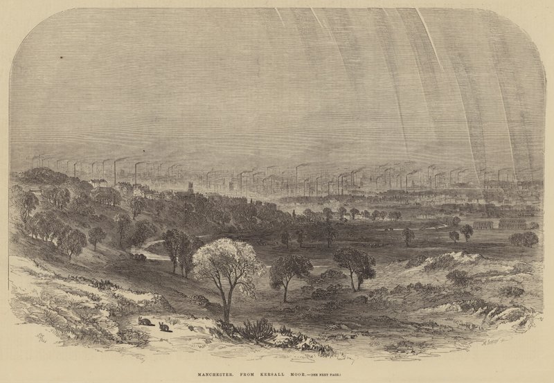 Manchester, fra Kersal Moor av Samuel Read