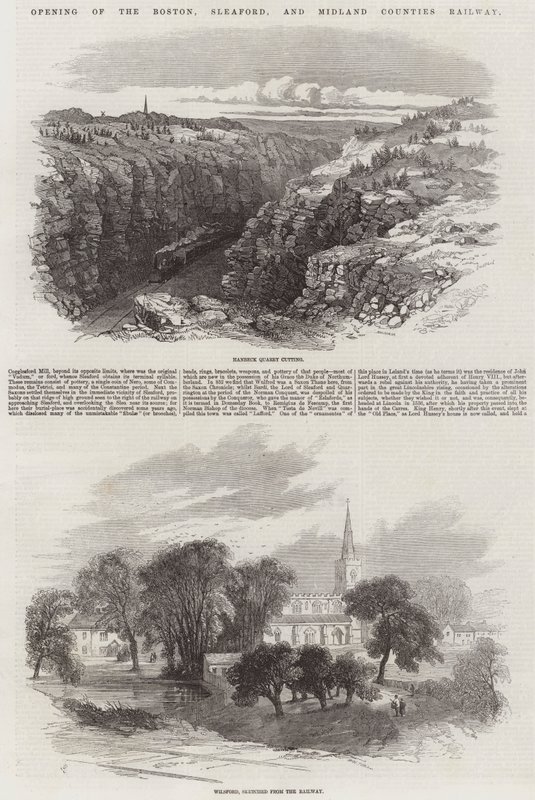 Åpning av Boston, Sleaford og Midland Counties Railway av Samuel Read
