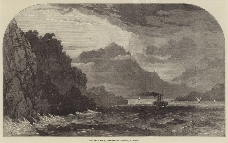 The Bear Rock, Maddalena-stredet, Sardinia av Samuel Read