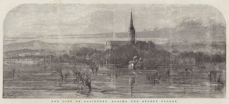 Byen Salisbury under de siste flommene av Samuel Read