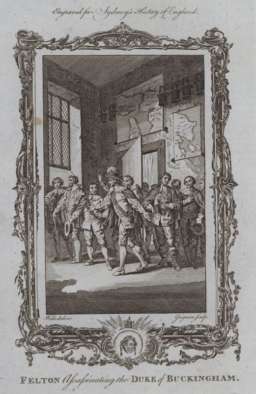 Felton myrder hertugen av Buckingham (gravering) av Samuel (after) Wale