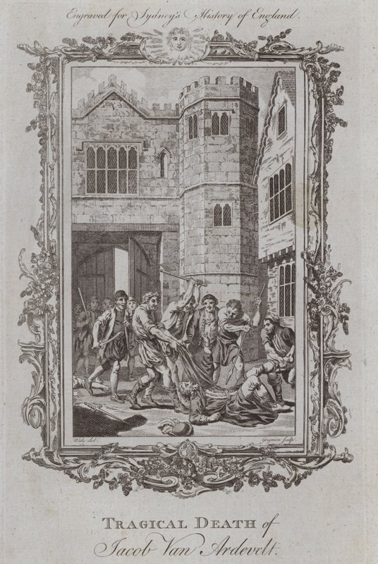 Tragisk død av Jacob Van Ardevelt (gravering) av Samuel (after) Wale