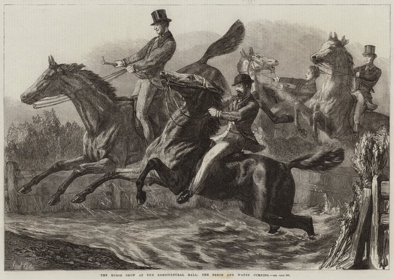 Hesteshowet på Landbrukshallen, Gjerdet og Vannhopping av Samuel John Carter