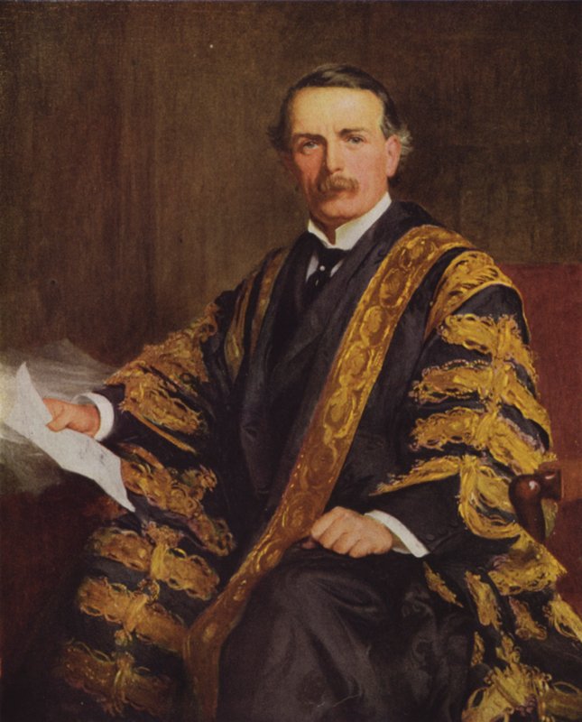 David Lloyd George , walisisk liberal politiker og statsminister i Storbritannia (farge litho) av Samuel Luke (after) Fildes