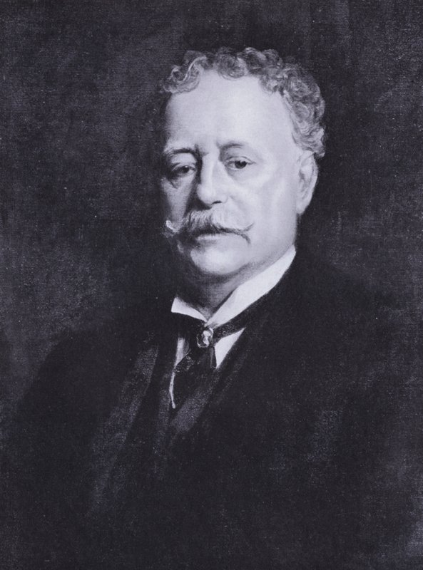 Portrett av Henry Woods (farge litho) av Samuel Luke (after) Fildes