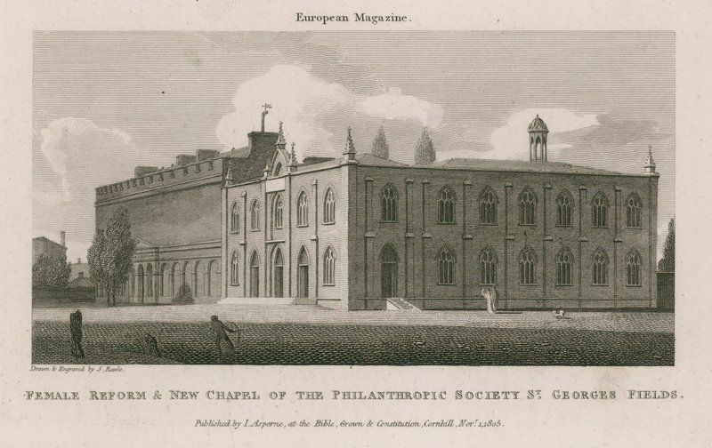 Female Reform und New Chapel of the Philanthropic Society av Samuel Rawle