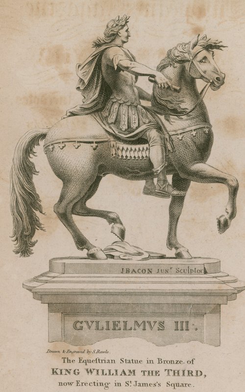 Statue av kong William den tredje, nå reist på St James