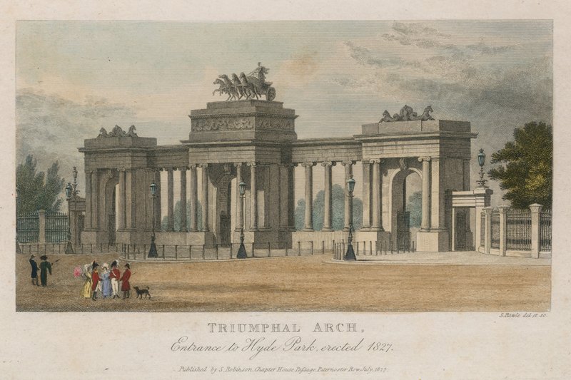 Triumfbuen, inngangen til Hyde Park Corner, London, reist 1827 av Samuel Rawle