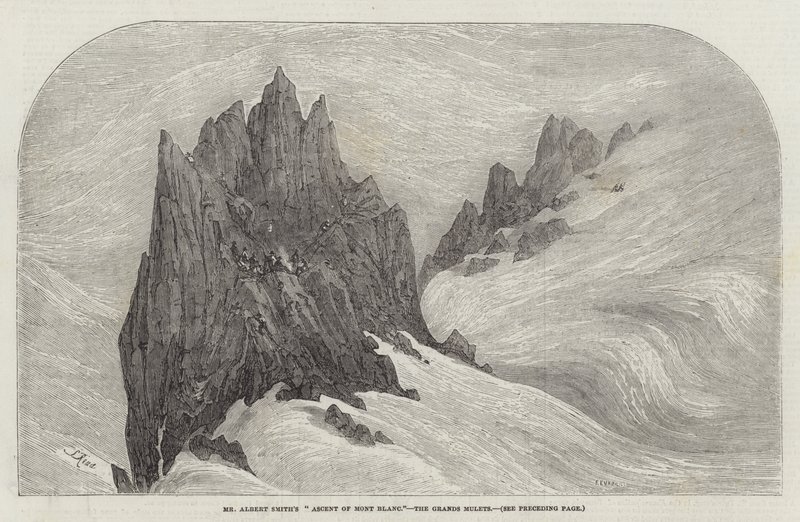 Mr Albert Smiths Ascent of Mont Blanc, Grands Mulets av Samuel Read